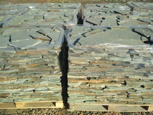 Плитняк златолит зелёный для цоколя, отмостки купить в Севастополе