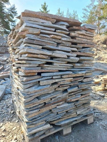 Плитняк златолит серебристый для цоколя, отмостки купить в Севастополе