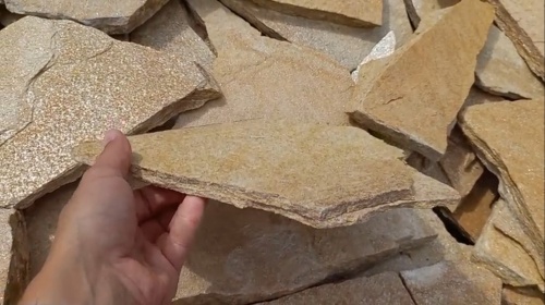 Плитняк златолит жёлтый для цоколя купить в Севастополе